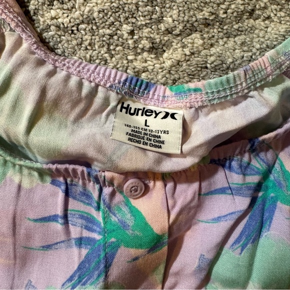 BRAND NEW HURLEY GIRLS FLORAL TOP - Picture 3 of 4